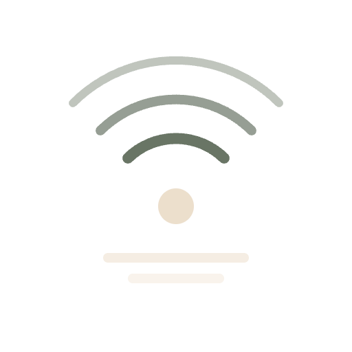 Broadcast signal arcs radiating above a stage