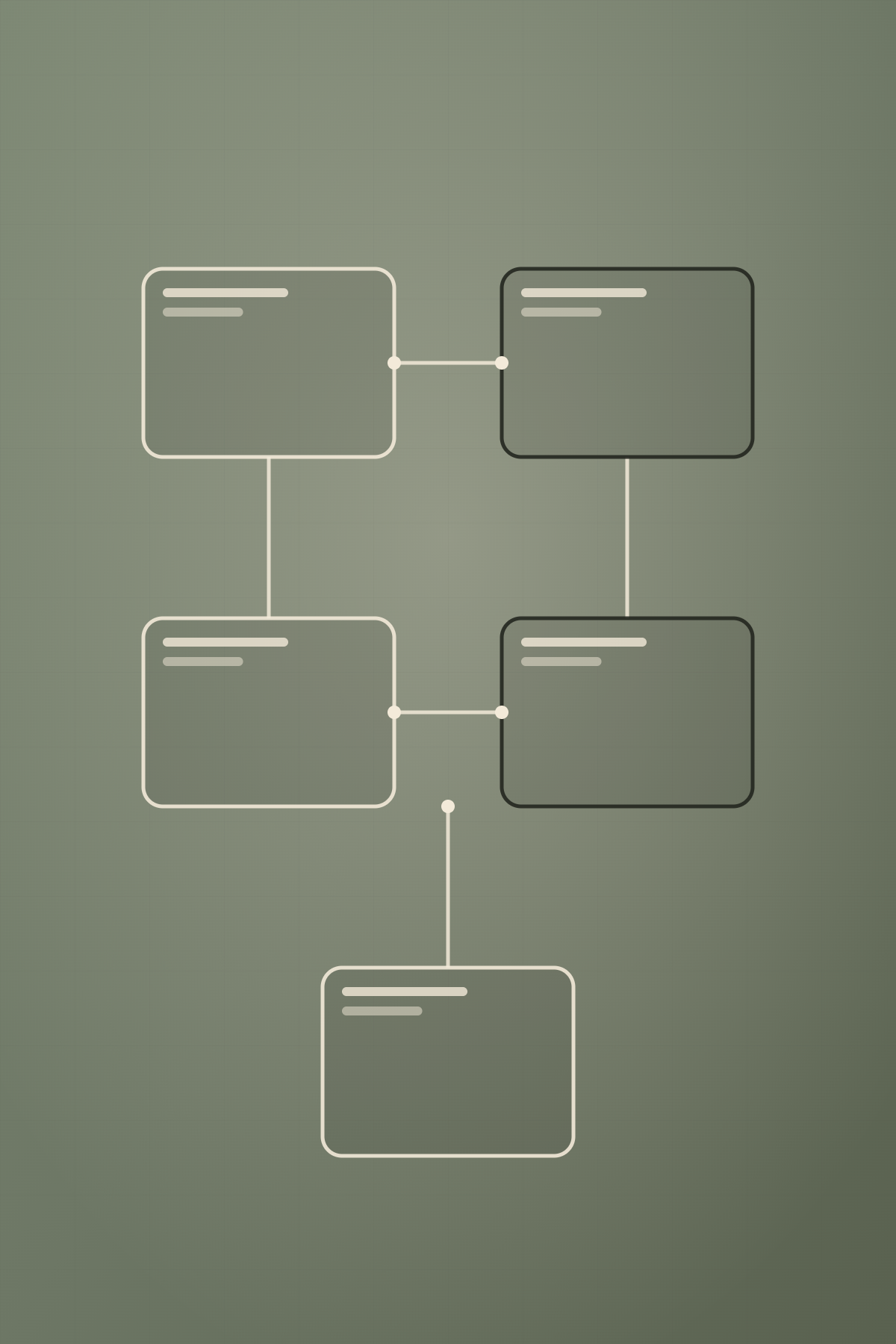 Modular blocks linked together, representing event integration